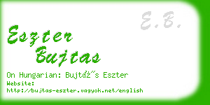 eszter bujtas business card